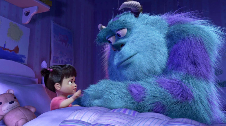 Boo and Sulley in Monsters, Inc.