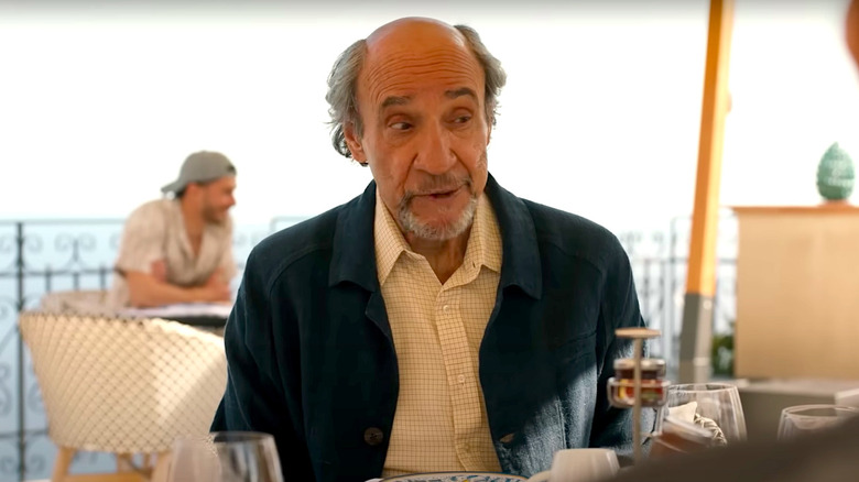 F. Murray Abraham eats brunch and gives advice in season 2 of The White Lotus