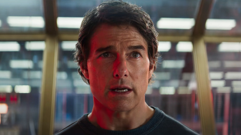 Ethan Hunt stares confused with his mouth open in Mission: Impossible - Final Reckoning