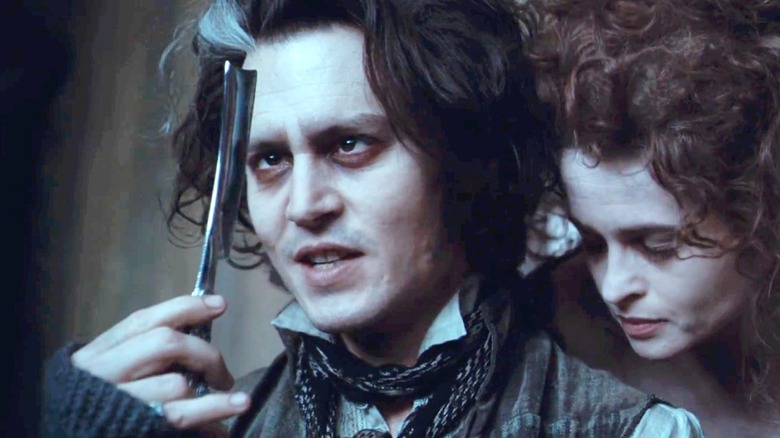 Johnny Depp and Helena Bonham Carter in Sweeney Todd