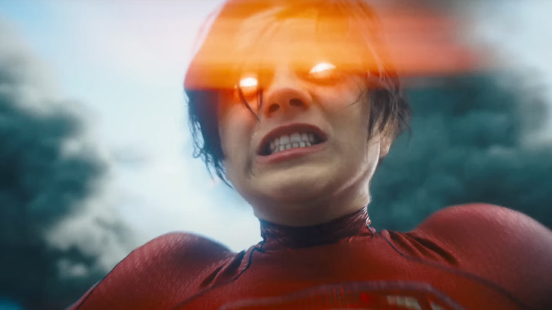 Supergirl using her heat vision