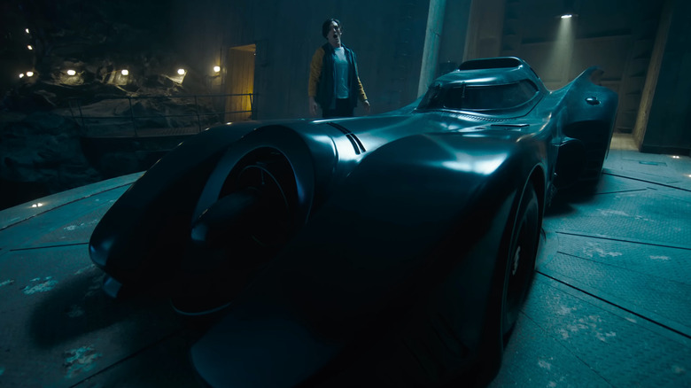 The Batmobile in the Bat Cave