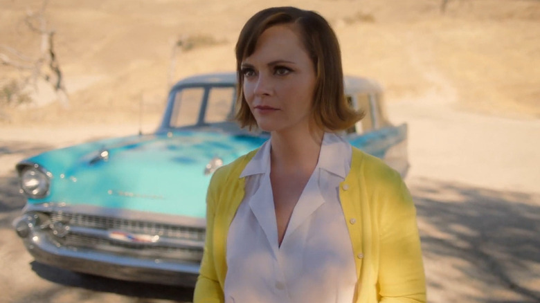 Christina Ricci and classic car in Monstrous