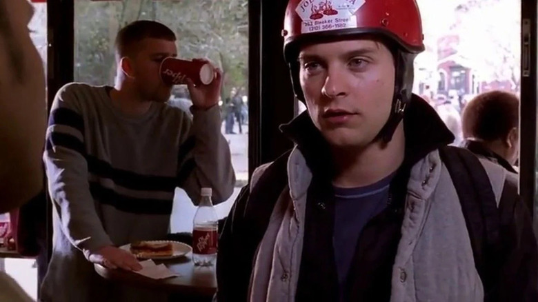 Tobey Macguire as Peter Parker in Spider-Man 2