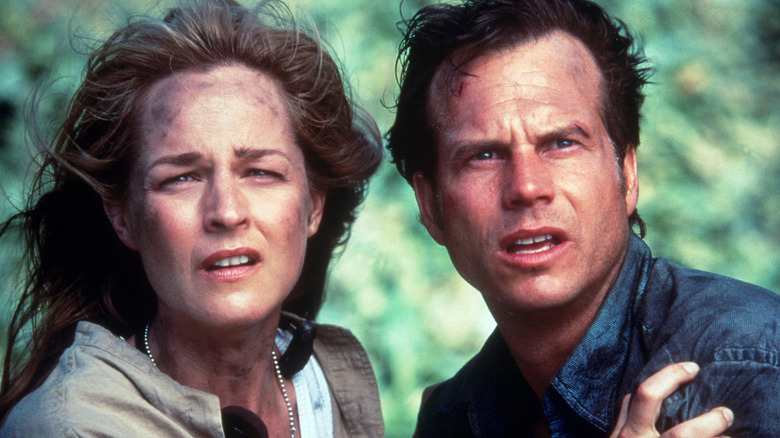 Jo and Bill look at a tornado in Twister