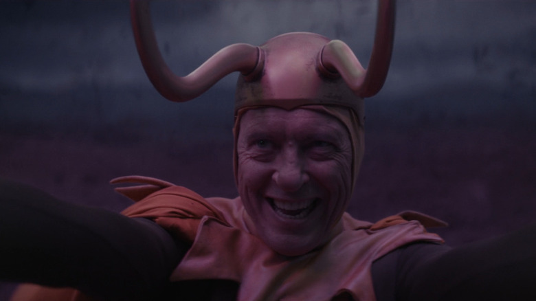 Richard E. Grant as old Loki smiling