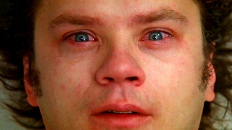 Jacob Singer stares from his bath