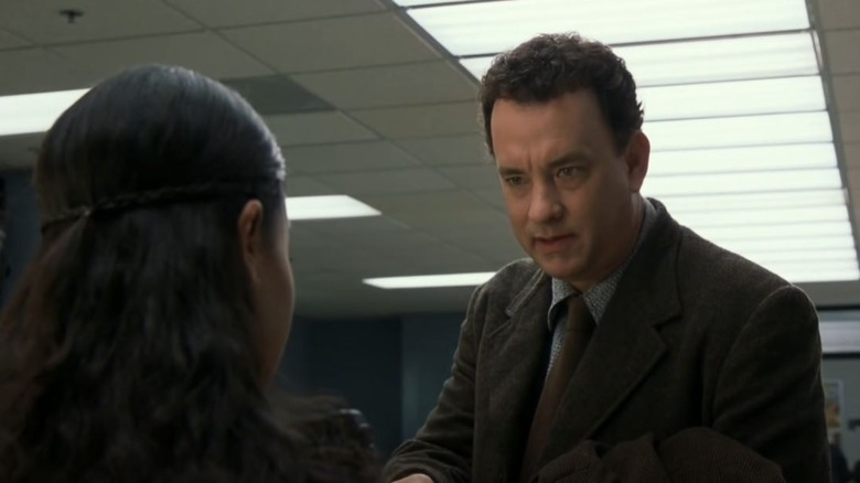 Tom Hanks talks to woman