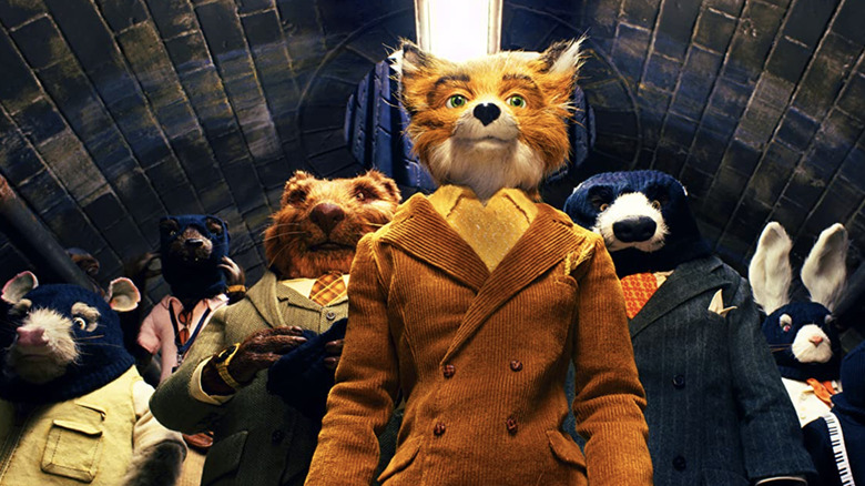 Mr. Fox surrounded by his friends