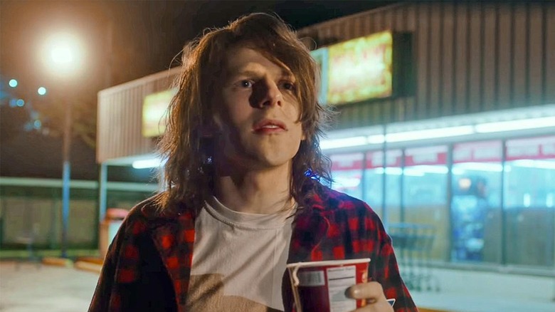 Jesse Eisenberg looking perplexed