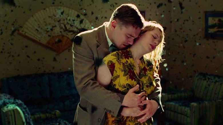 shutter island dicaprio embraces michelle williams