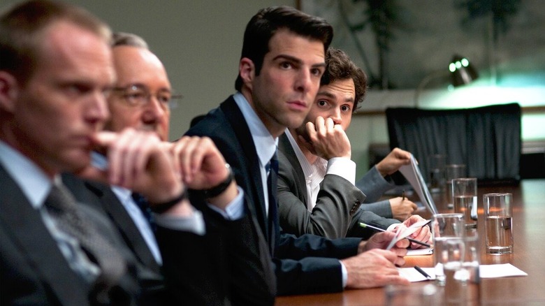 Zachary Quinto in business meeting