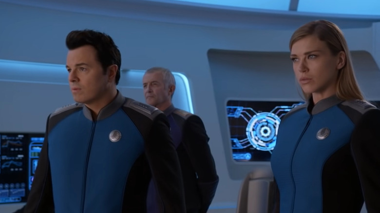 Seth MacFarlane and Adrianne Palicki in The Orville season 3