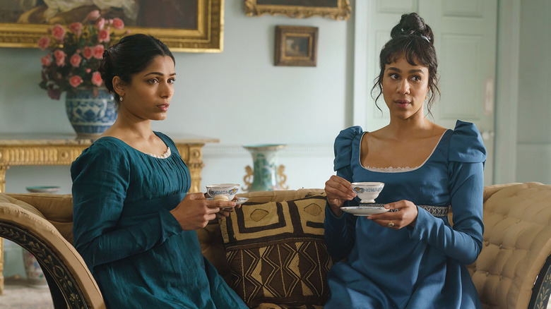 Freida Pinto and Zawe Ashton in Mr. Malcolm's List