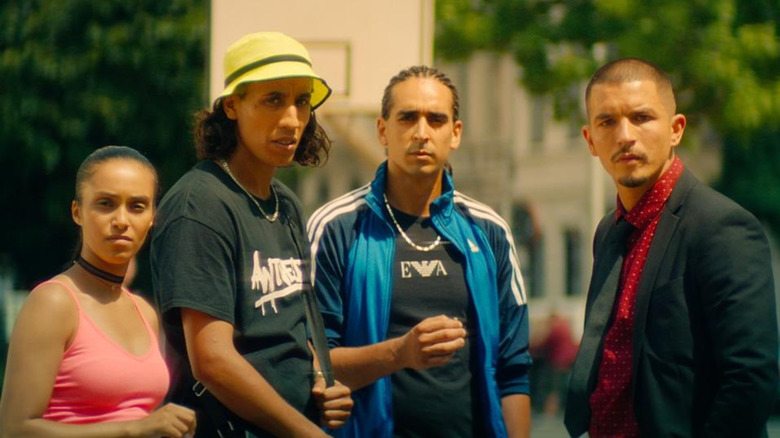 Matteo Simoni, Junes Lazaar, Nora Gharib, and Saïd Boumazoughe in 'Gangsta'