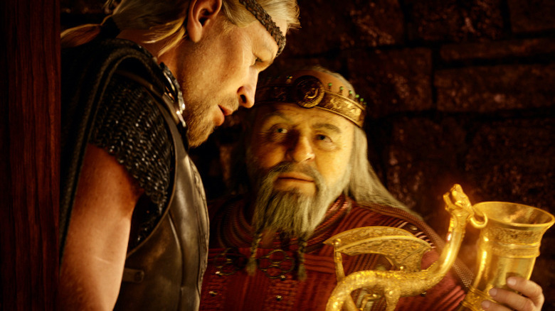 Ray Winstone and Anthony Hopkins in Beowulf