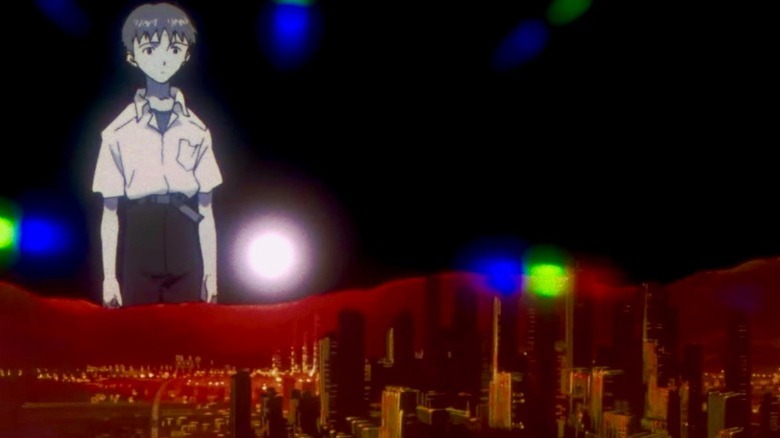 Shinji Ikari overlooking Tokyo-3