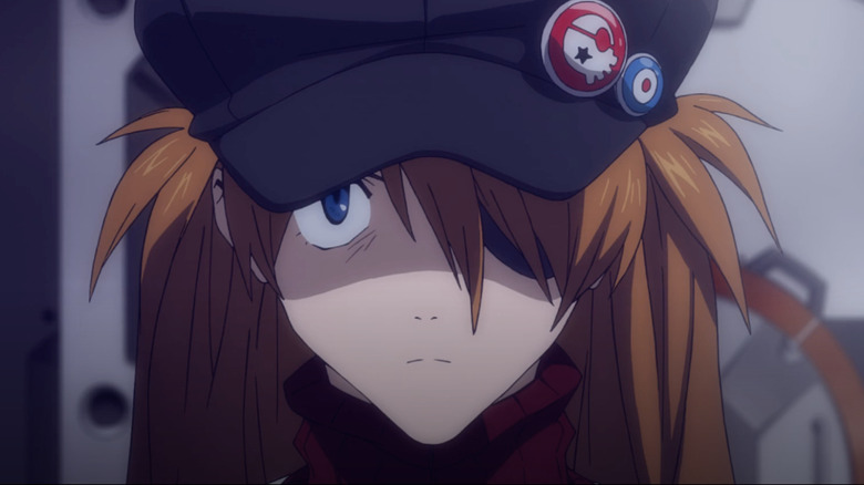 Asuka Langley Shikinami looking angry in Evangelion 3.0