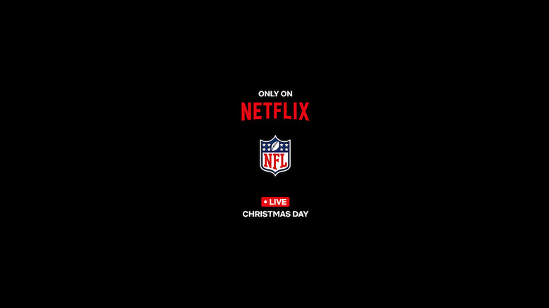 Jogos de Natal da NFL no logotipo da Netflix 