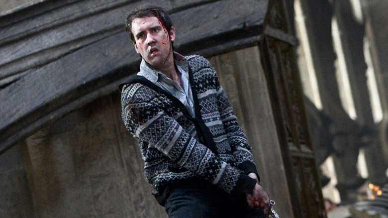 Neville holds Griffindor's sword to Harry Potter and the Death Sanctials Part Two Part Two