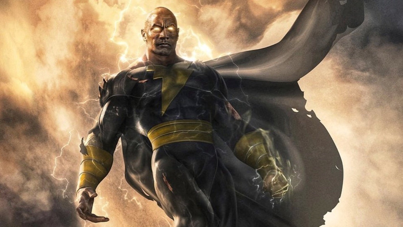 At the end of Black Adam (2022), the titular character sits on a