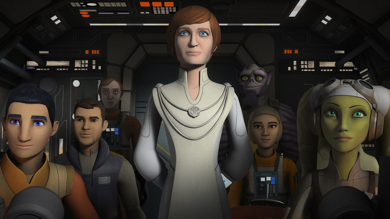 Mon Mothma y la tripulación fantasma en Star Wars Rebels