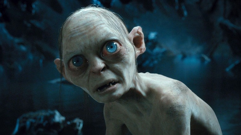 Close up of Gollum looking concerned