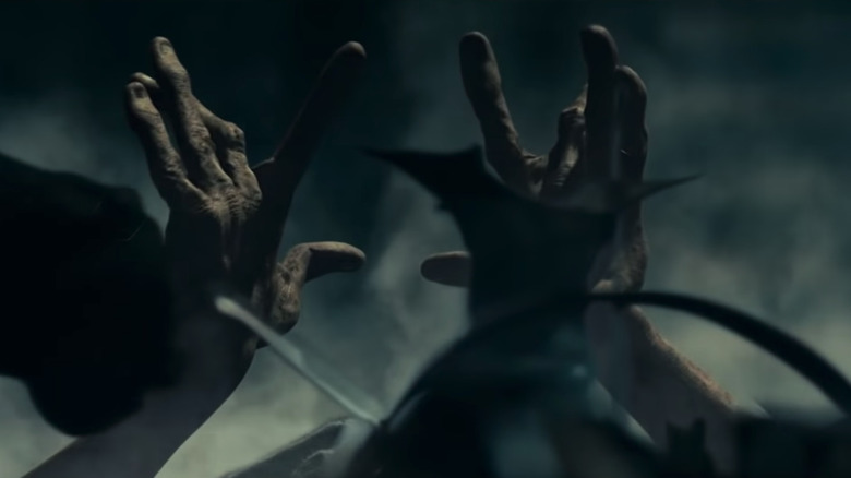 Gollum's hands as he's tortured