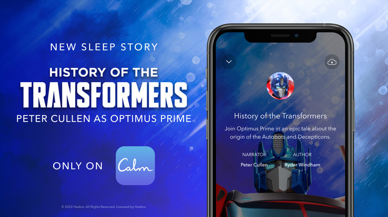 Ad for Transformers story on the Calm App