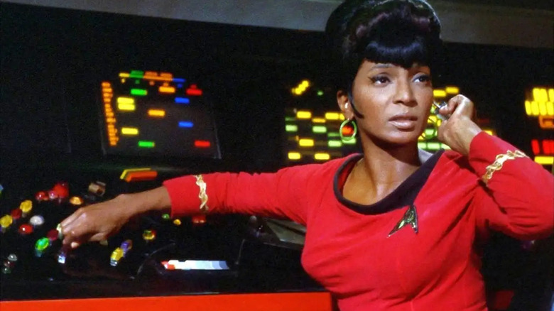 Nichelle Nichols as Lt. Uhura in Star Trek: The Original Series