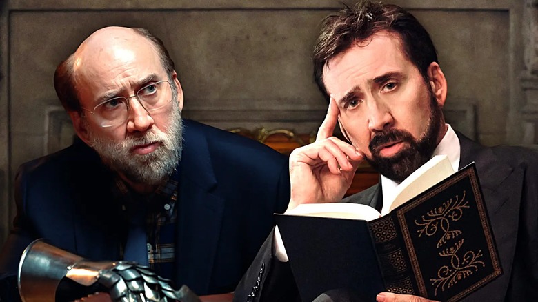 Nicolas Cage in Dream Scenario opposite Nicolas Cage in History of Swear Words