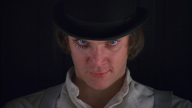 Alex in the milk bar in A Clockwork Orange