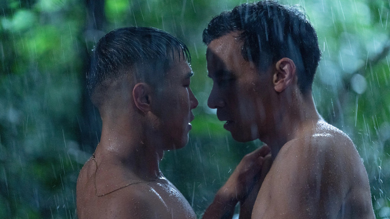 Joel Kim Booster and Conrad Ricamora in Fire Island