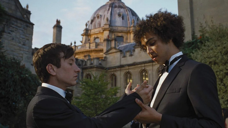 Barry Keoghan and Archie Madekwe in Saltburn