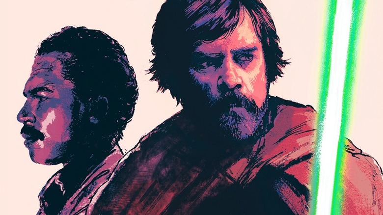 Lando Calrissian and Luke Skywalker on the cover of "Star Wars: Shadow of the Sith"