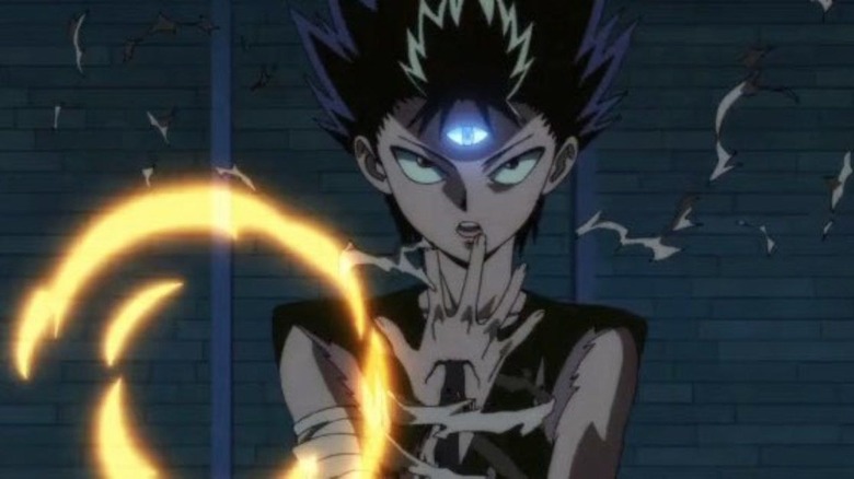 Hiei unleashing his ultimate attack in Yu Yu Hakusho