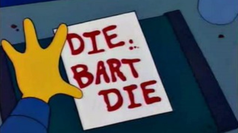 Os Simpsons, placa Die Bart Die