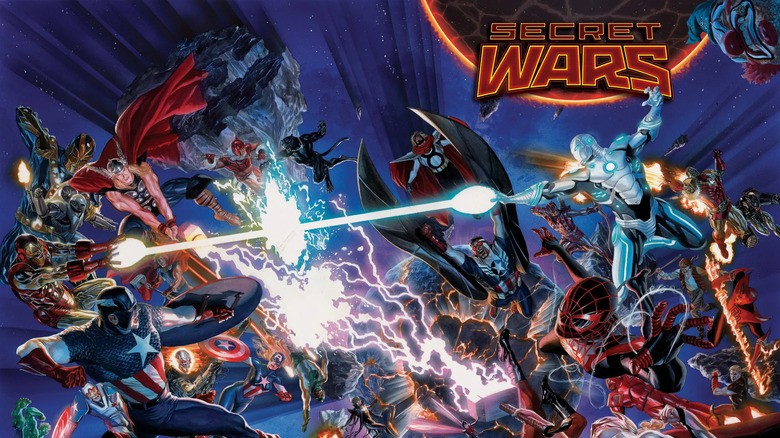 Póster de Marvel Comics de la película Secret Wars de 2015 protagonizada por Alex Ross