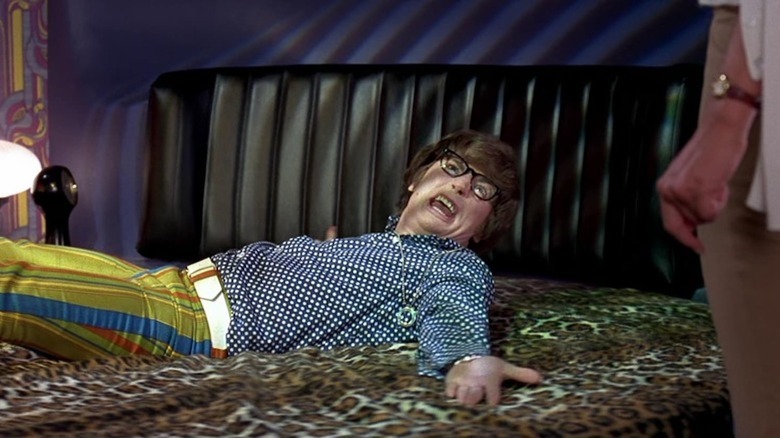 Austin Powers lying on a bed in Austin Powers International Man of Mystery