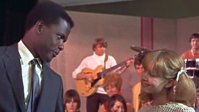 Sidney Poitier and Judy Geeson in To Sir, With Love.