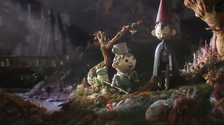 Greg enthusiastically talks to a disillusioned Wirt in Over the Garden Wall