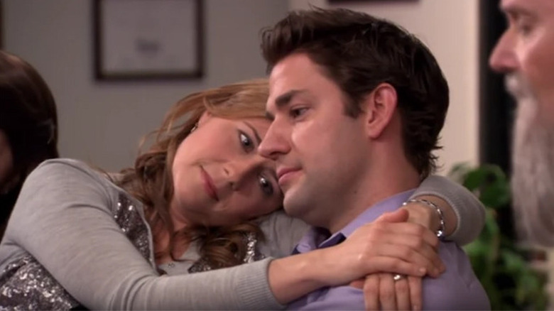 Jim holds Pam in The Office finale