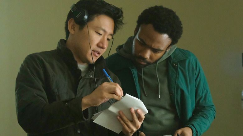 Hiro Murai and Donald Glover behind the scenes of Atlanta