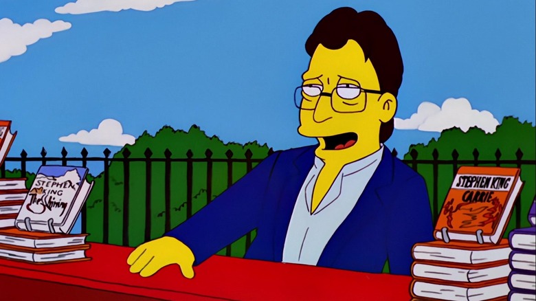 Stephen King selling copies of The Shining and Carrie on The Simpsons