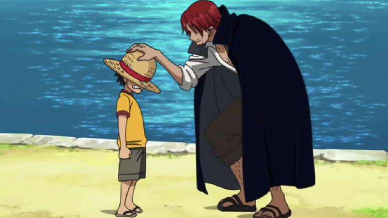 Luffy and Shanks in One Piece