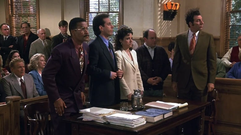 Seinfeld, the gang in court for violating the Good Samaritan law