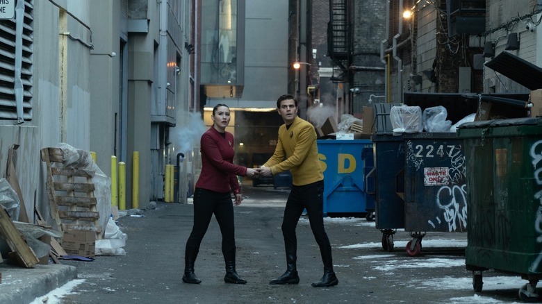 Star Trek: Strange New Worlds La'an and Kirk