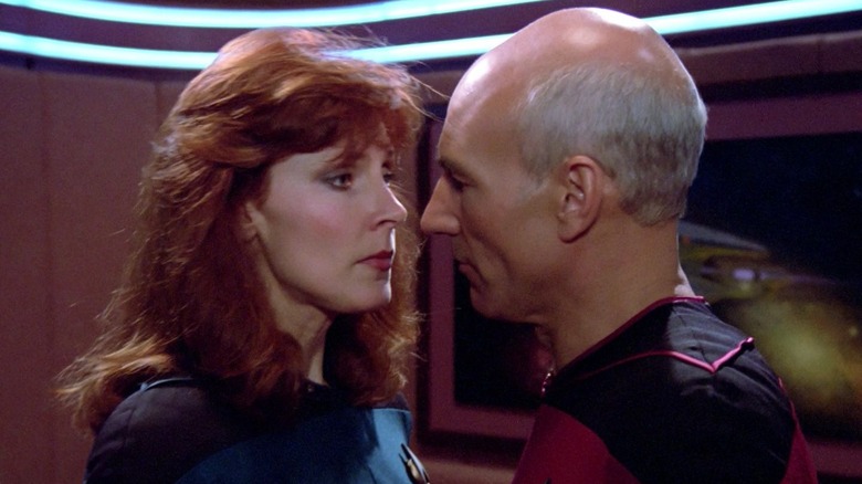 Gates McFadden and Patrick Stewart in Star Trek: The Next Generation