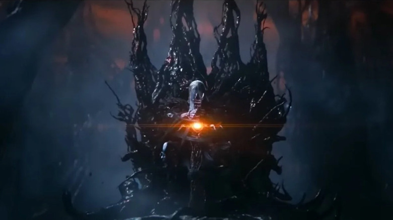 Knull imprisoned on his throne in Venom: The Last Dance