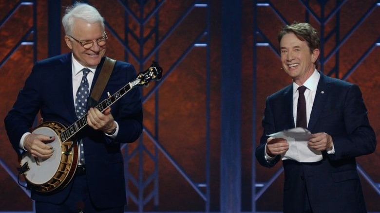 Steve Martin banjo and Martin Short in An Evening You Will Forget for the Rest of Your Life 